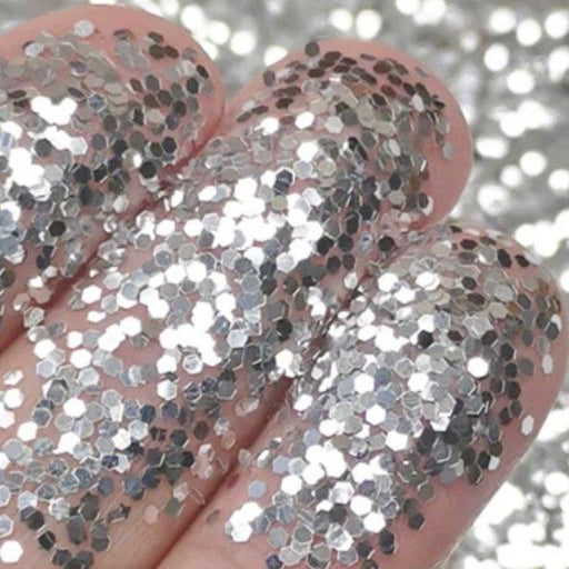 1mm Silver Chunky Hexagon Glitter - NSI NZ Ltd
