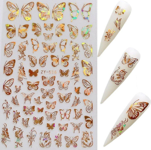 36 Gold Butterfly Sticker - NSI NZ Ltd