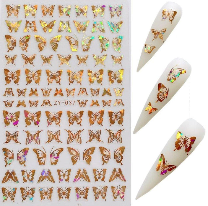 37 Gold Butterfly Sticker - NSI NZ Ltd
