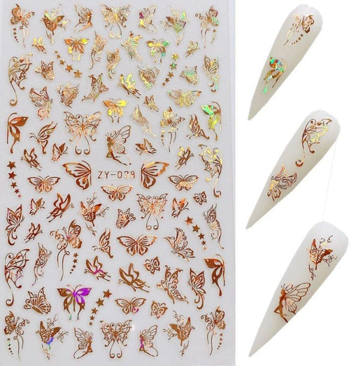 38 Gold Butterfly Sticker - NSI NZ Ltd