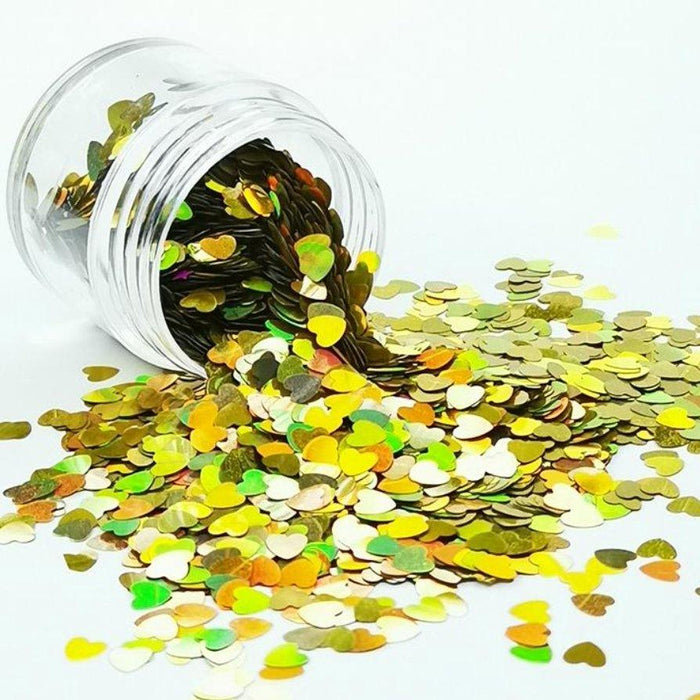 Gold Laser Heart Glitter - NSI NZ Ltd