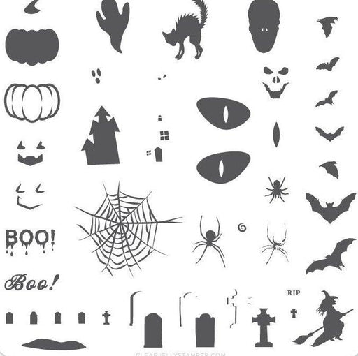 Small Stamping Plate Halloween Boo!