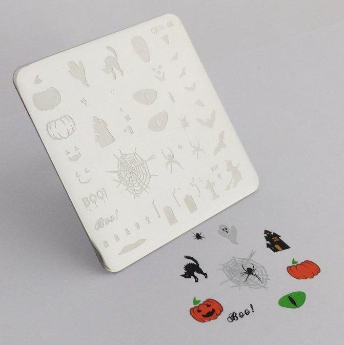 Small Stamping Plate Halloween Boo!