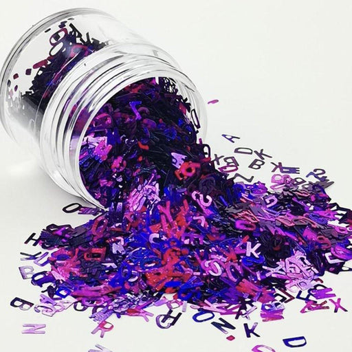 Laser Purple Alphabet Glitter - NSI NZ Ltd