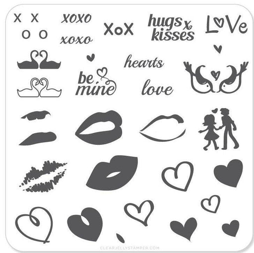 Luscious Lips and Love (CjS V-01) - Steel Stamping Plate