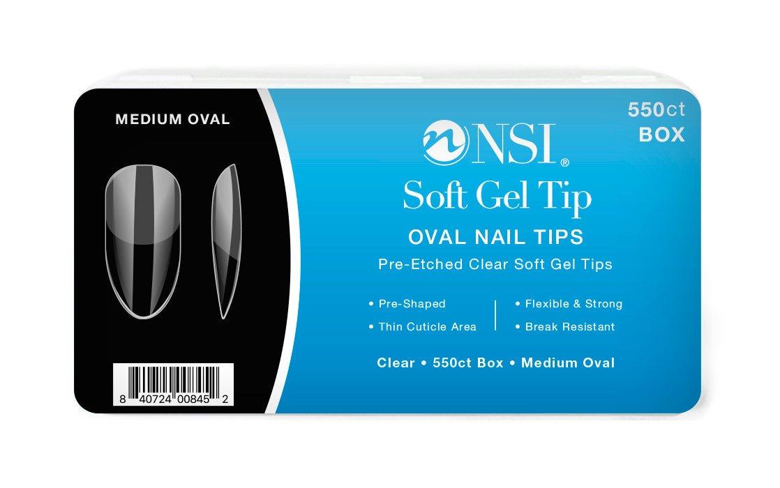 Medium Oval Soft Gel Tips - NSI NZ Ltd