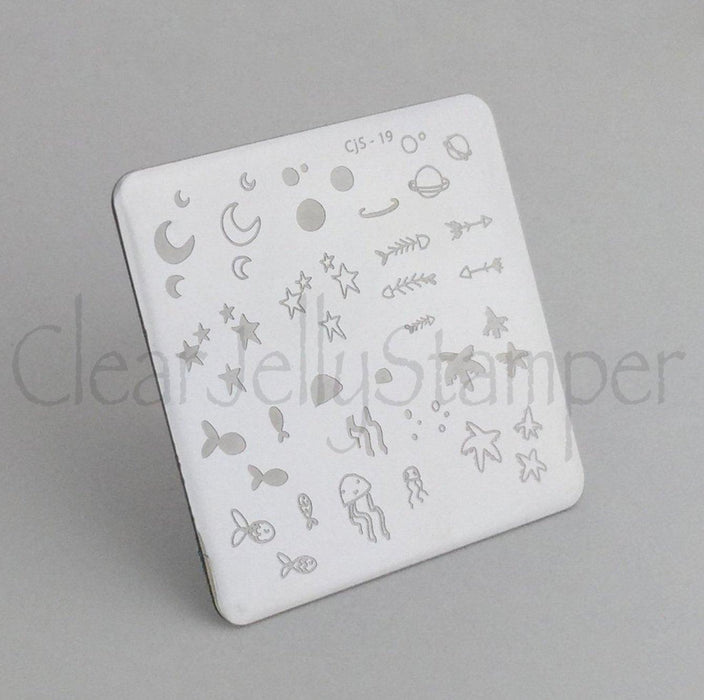 Sea and Stars Doodle (CjS-19) - Steel Stamping Plate