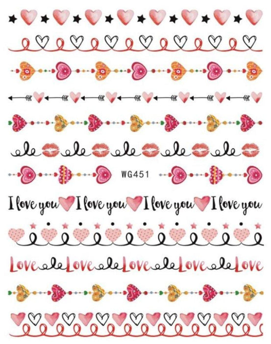 WG451 Valentines Nail Stickers - NSI NZ Ltd