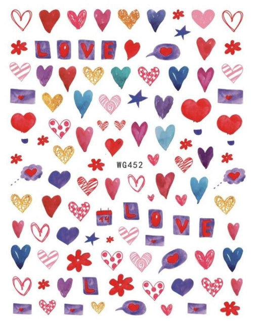 WG452 Valentines Nail Stickers - NSI NZ Ltd