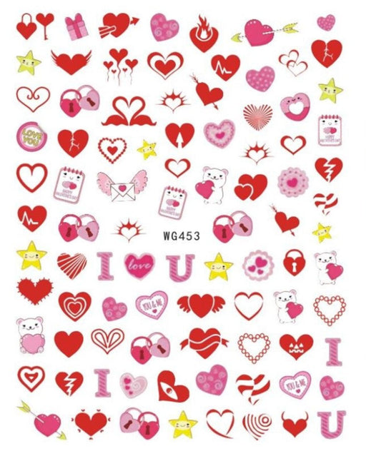 WG453 Valentines Nail Stickers - NSI NZ Ltd