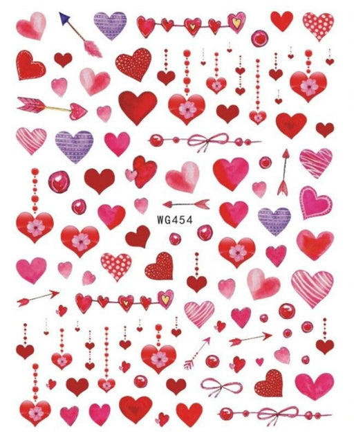 WG454 Valentines Nail Stickers - NSI NZ Ltd
