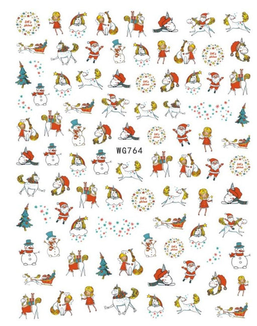 WG764 Christmas Nail Stickers - NSI NZ Ltd