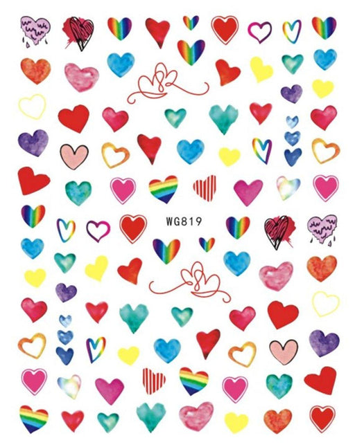 WG819 Valentine Nail Stickers - NSI NZ Ltd