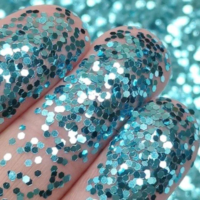 1mm Sky Blue Chunky Hexagon Glitter - NSI NZ Ltd