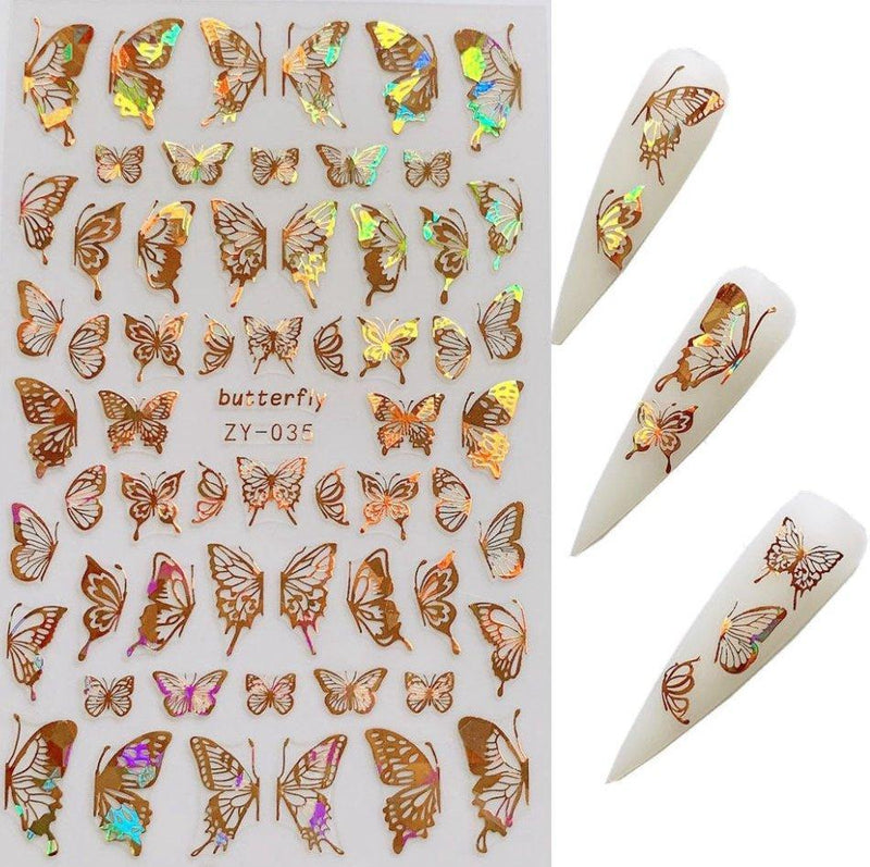 35 Gold Butterfly Sticker - NSI NZ Ltd