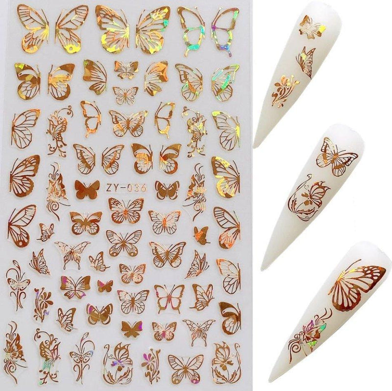 36 Gold Butterfly Sticker - NSI NZ Ltd