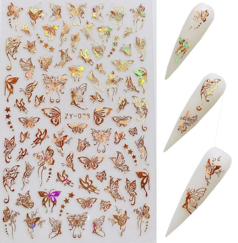 38 Gold Butterfly Sticker - NSI NZ Ltd