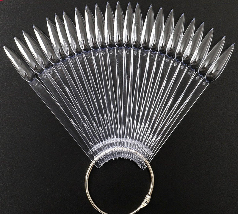 40 ct Stiletto Fan Display Clear - NSI NZ Ltd
