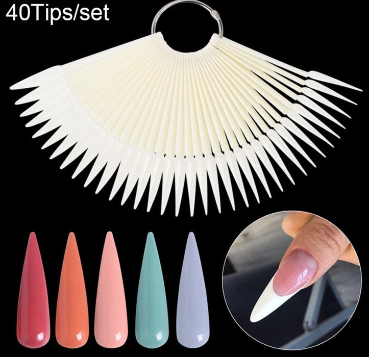 40 ct Stiletto Fan Display Natural