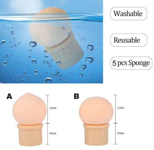 5 Pack Round Sponge Replacement Heads (Type A) - NSI NZ Ltd