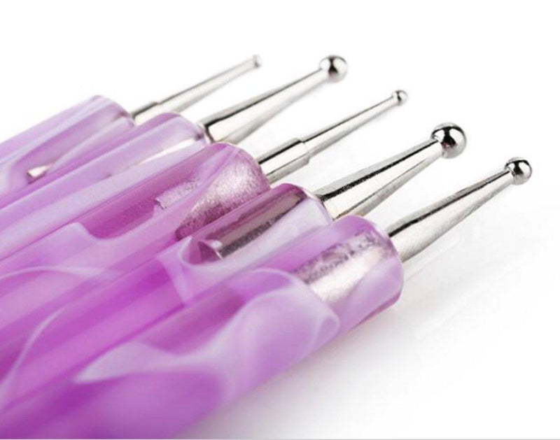 5 Piece 2 way Purple Dotting Tool Set - NSI NZ Ltd