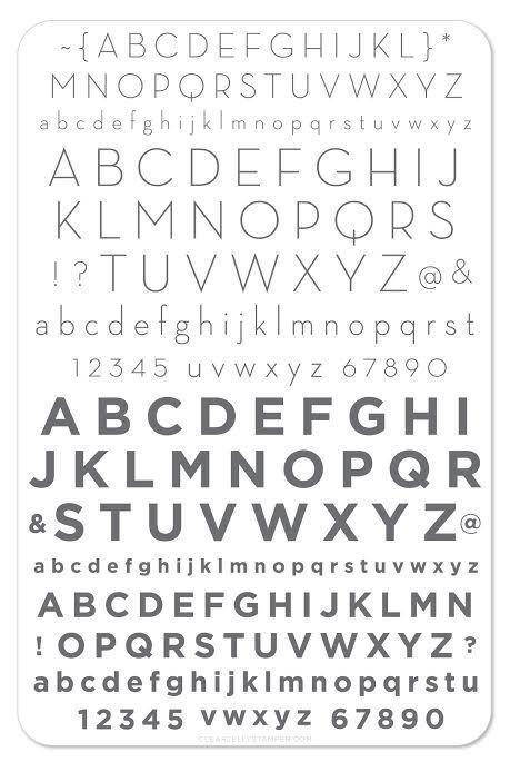 Large Stamping Plate Alphabet Modern