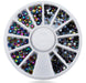 1.5, 2, 3 & 4mm Black AB Colour Rhinestone Wheel