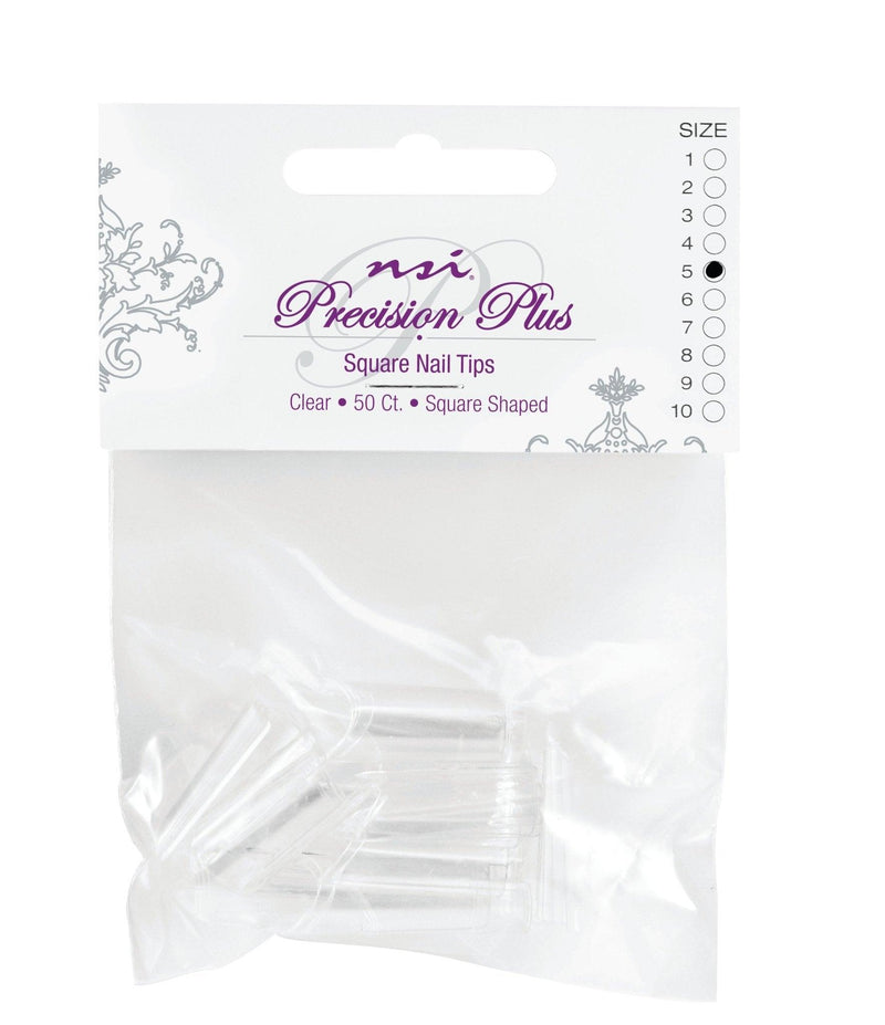 Tips Card Square Clear ABS Square Tips 50 #4 — TCG | nails.co.nz