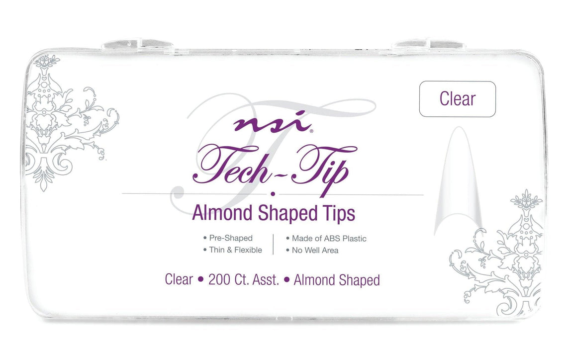 Tech-Tip Almond Clear Tips 200ct