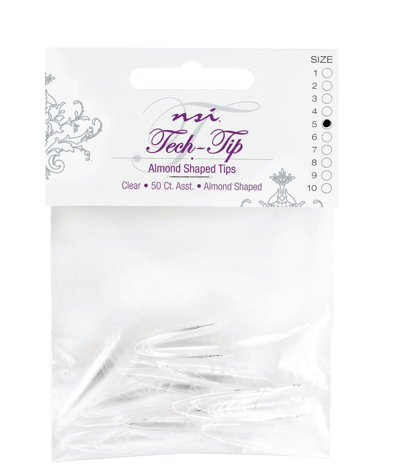 Clear Almond ABS Tips 50 #4 - NSI NZ Ltd