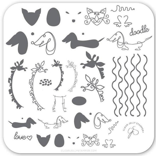 Doodle Love (CjS-127) Steel Stamping Plate