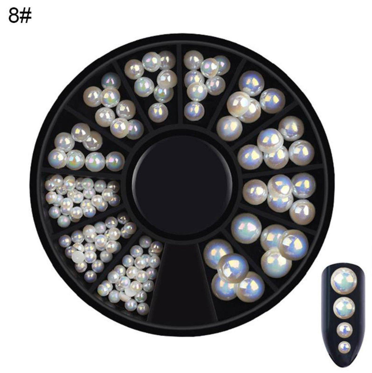 Half Round Pearl Rhinestones #8 — NSI NZ Ltd
