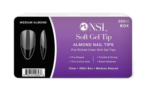 Medium Almond Soft Gel Tips - NSI NZ Ltd