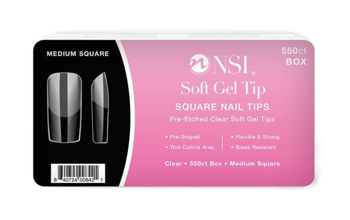 Medium Square Soft Gel Tips - NSI NZ Ltd