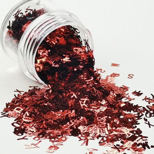 Red Alphabet Glitter - NSI NZ Ltd