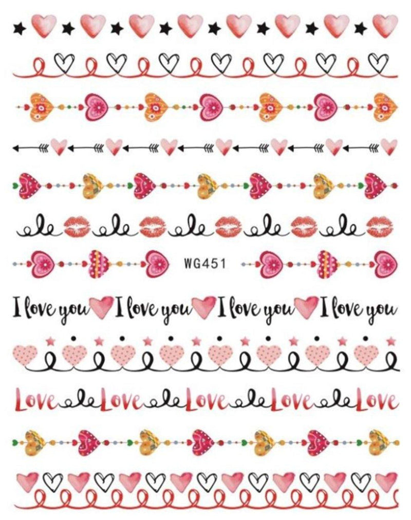 WG451 Valentines Nail Stickers - NSI NZ Ltd