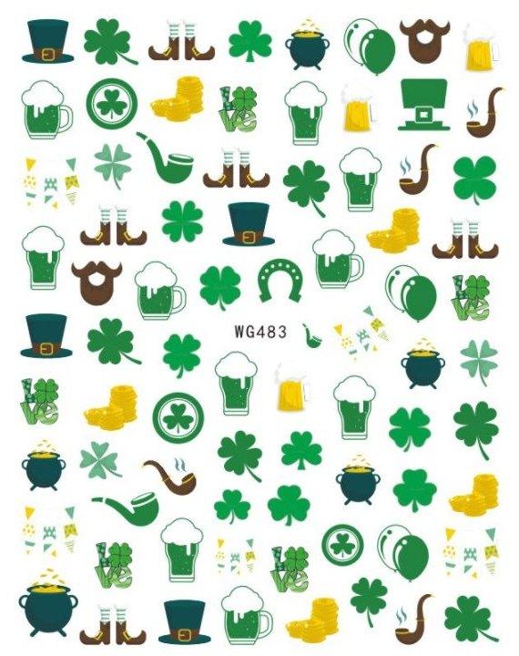 WG483 St Patricks Nail Stickers - NSI NZ Ltd