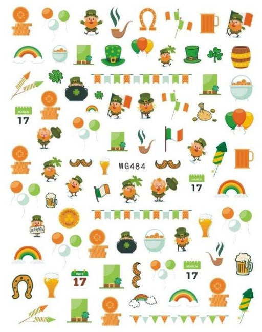 WG484 St Patricks Nail Stickers - NSI NZ Ltd