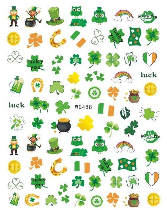 WG488 St Patricks Nail Stickers - NSI NZ Ltd