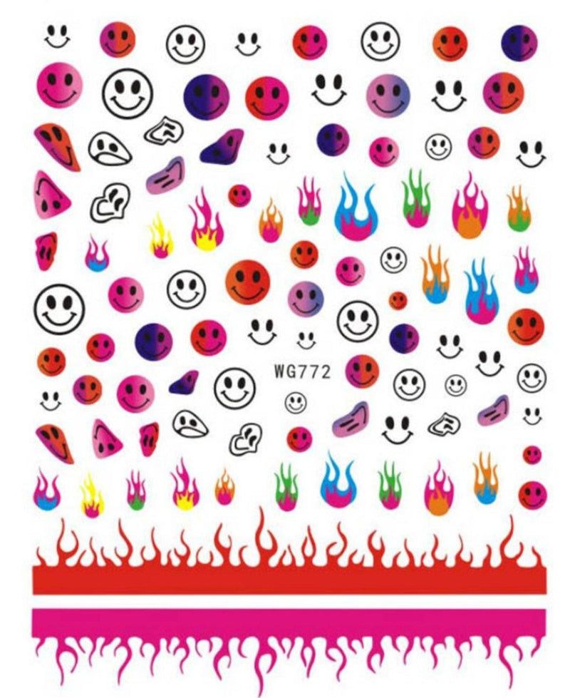 WG772 Flame Nail Stickers - NSI NZ Ltd
