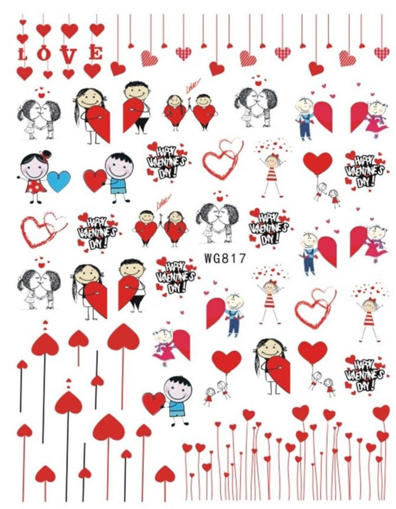 WG817 Valentine Nail Stickers - NSI NZ Ltd