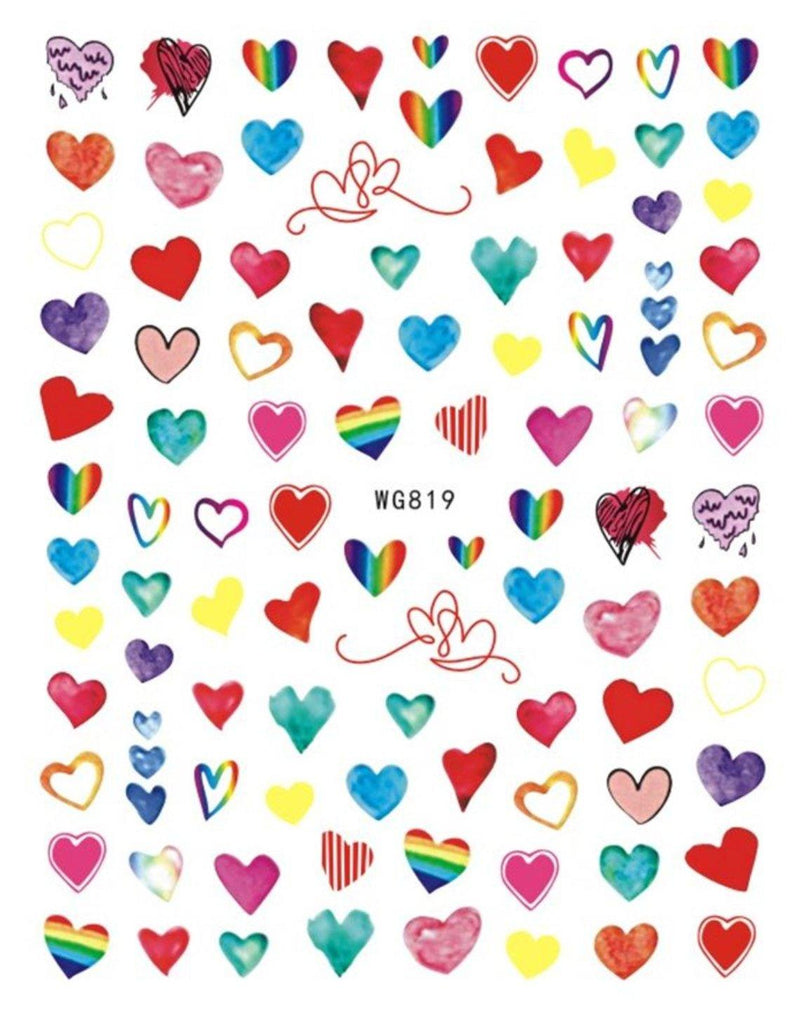 WG819 Valentine Nail Stickers - NSI NZ Ltd