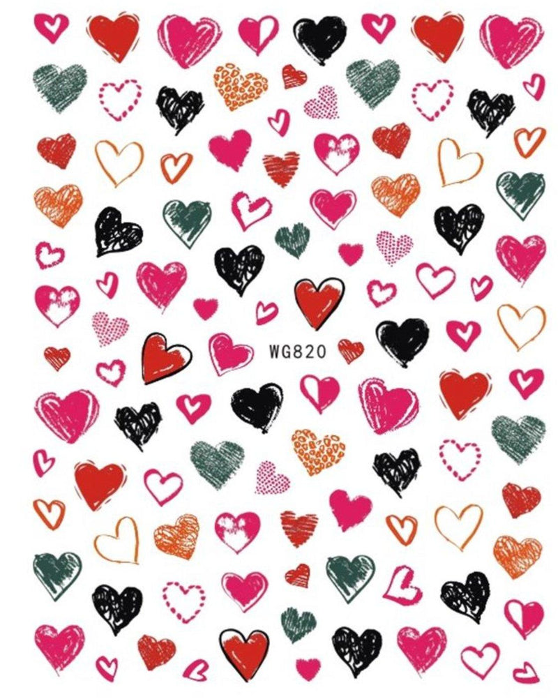WG820 Valentine Nail Stickers - NSI NZ Ltd